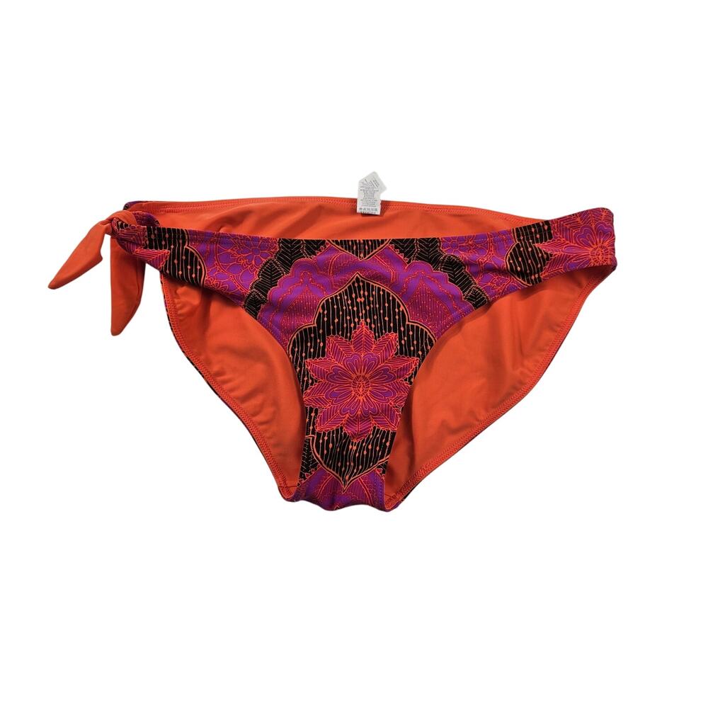 Prana Rena Reversible Bikini Bottom Neon Berry Scallop Size XL NWOT beach swim